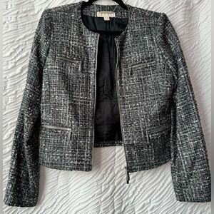 Michael Kors Gray Tweed Suit Jacket